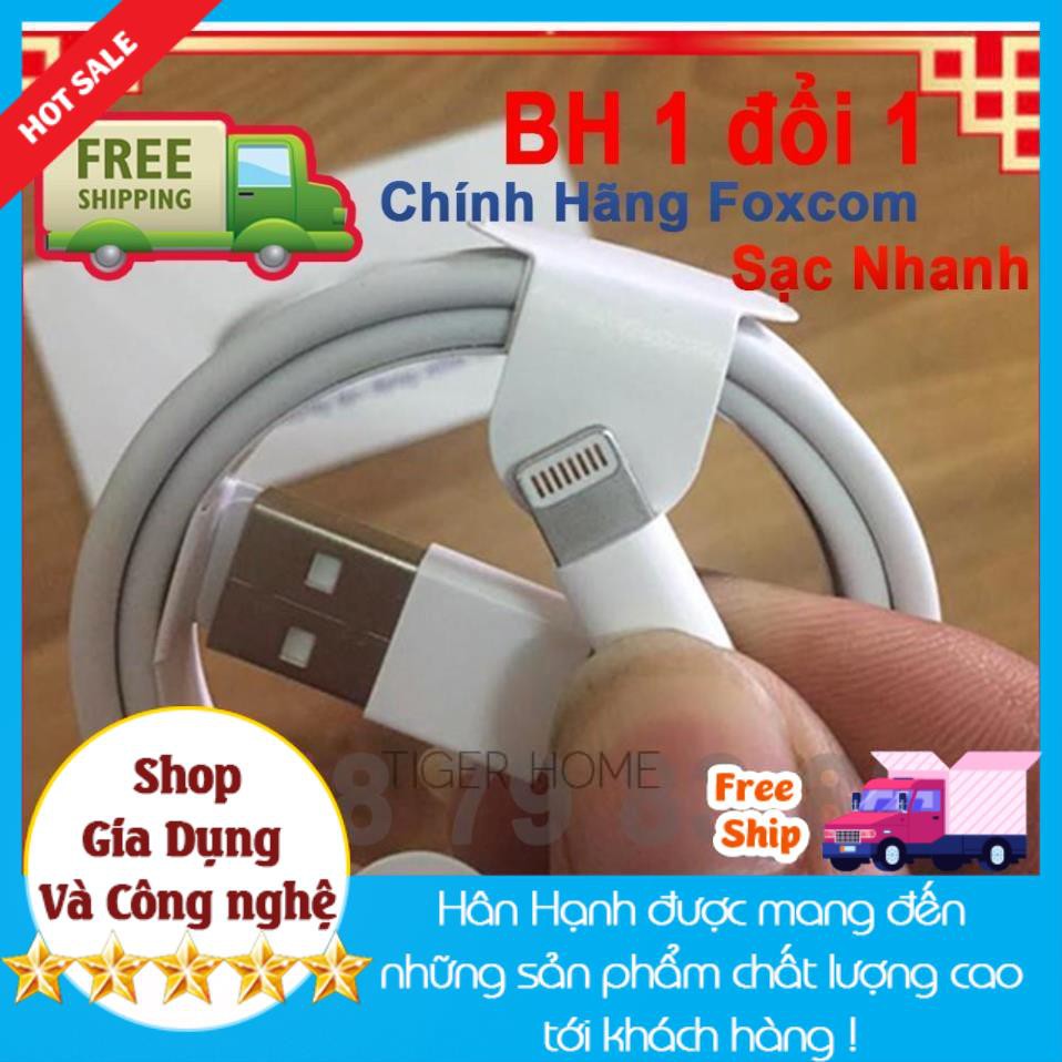 Cáp sạc Nhanh Foxconn Dành Cho Ip 5,5s,6,6+,6s,6s+,7,7+,8,8+,x,xs,xsmax loại xịn lỗi 1 đổi 1