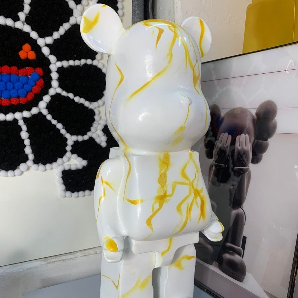 BearBrick, gấu bearbrick 400%, cỡ bé 28cm, bản loang đen trắng - Thủy Chi Official Store