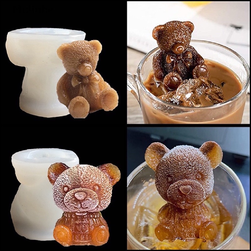 Khuôn đá silicone hình gấu dễ thương