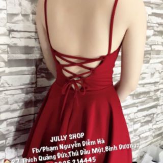Đầm xòe đan dây lưng