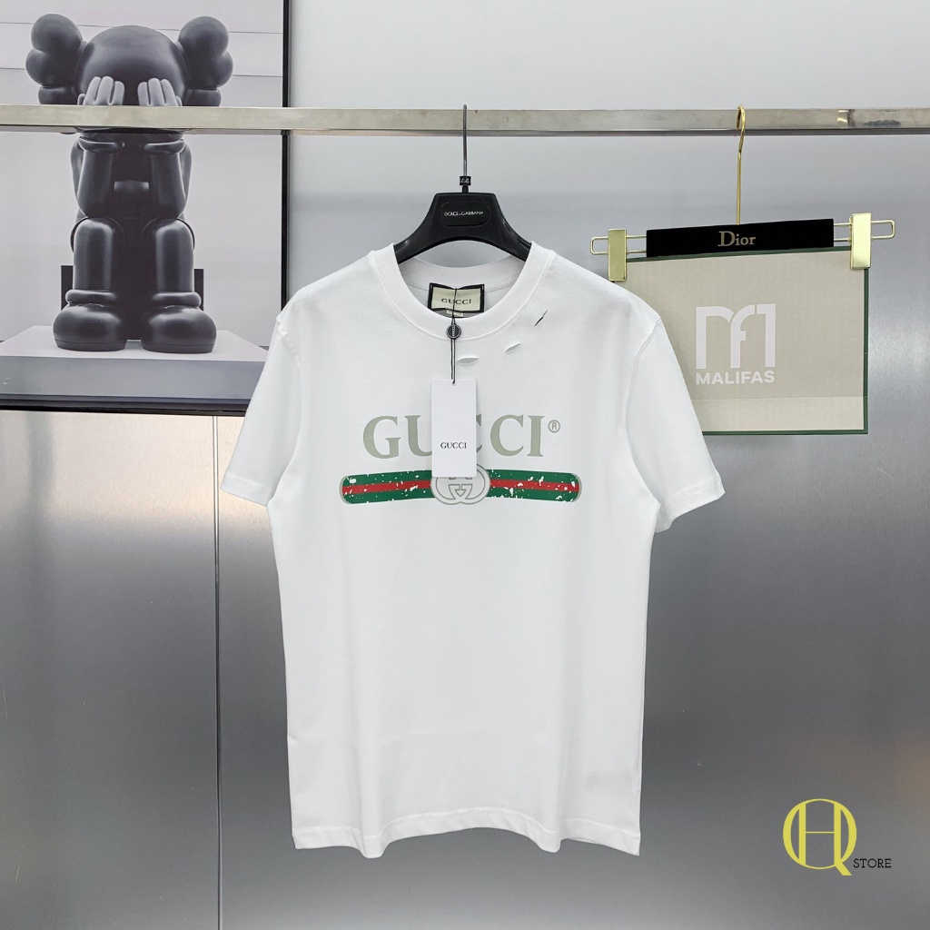 Áo thun nam GUCCI chất cotton cao cấp màu trắng