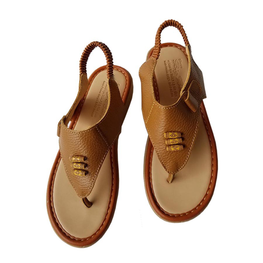 Giày sandal nữ xỏ ngón da bò BIGGBEN HKD085