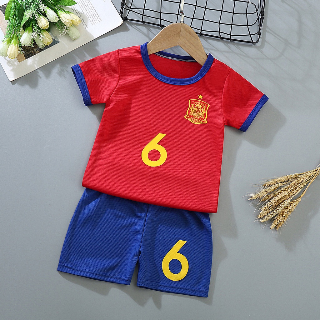 Bộ Đồ Thể Thao 2 Món Áo + Quần Short Bóng Chày Thời Trang Mùa Hè Dành Cho Bé Trai 1-10 Tuổi