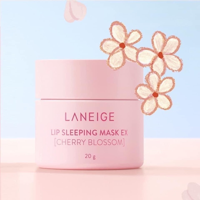 LIMITED 2022 Mặt nạ ngủ môi LANEIGE Hello cherry blossom lip sleeping mask 20g