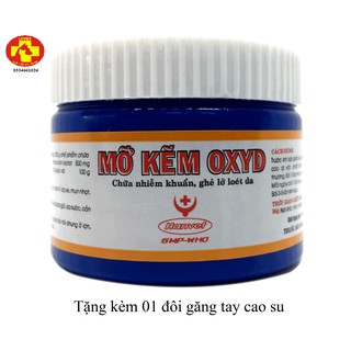 Mỡ Kẽm Oxyd Hanvet bôi vết thương, ghẻ ngứa, viêm nhiễm ngoài da cho chó mèo (tặng kèm găng tay cao su)