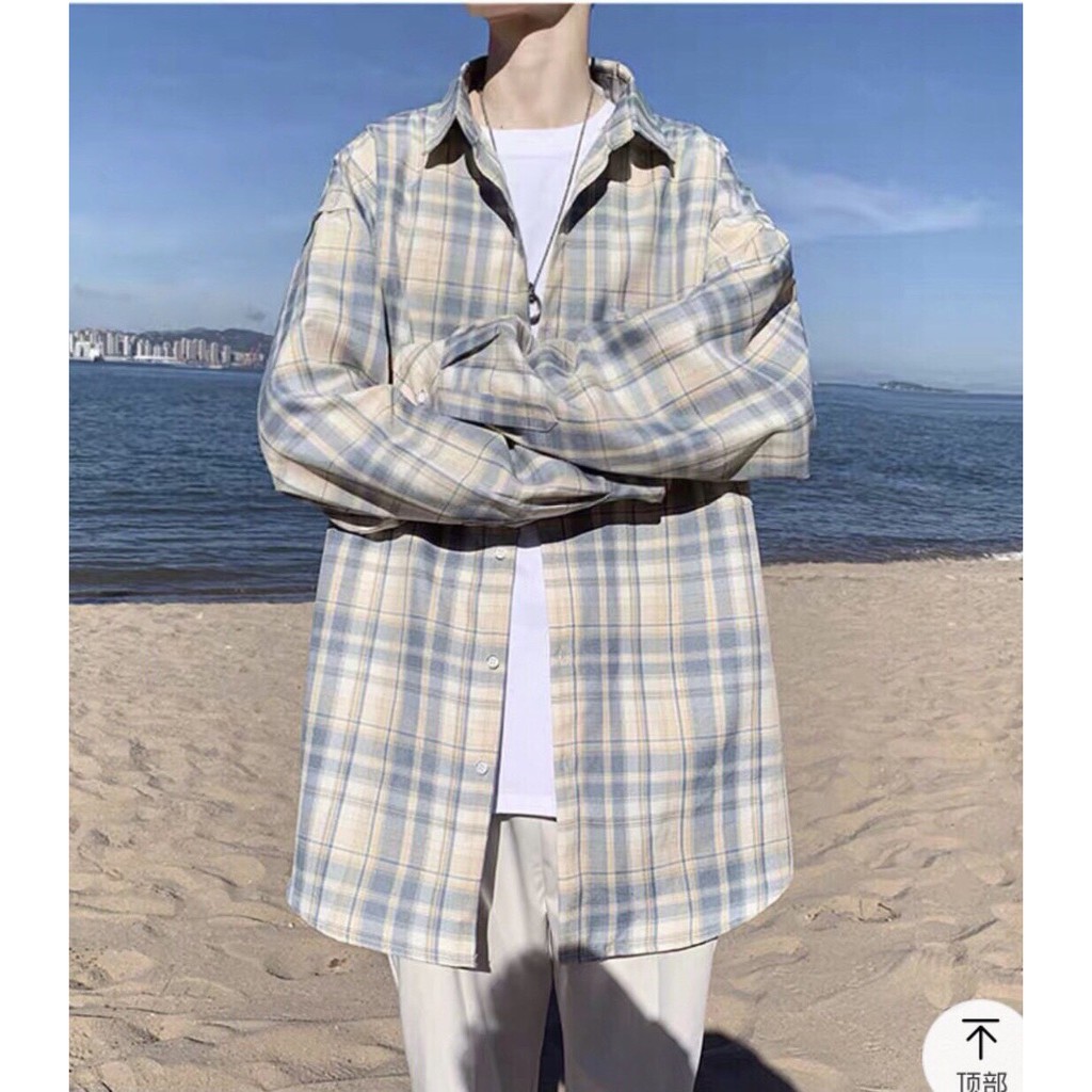 [ Có ảnh thật ] Áo sơ mi unisex form rộng - somi nam nữ sọc số 11 | BigBuy360 - bigbuy360.vn