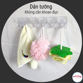[SIÊU CHẮC] Miếng dán tường 6 móc treo