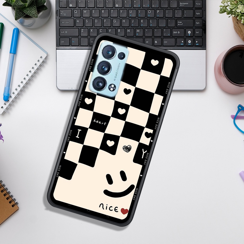Ốp Lưng OPPO RENO 6 4G - RENO 6 5G - RENO 6Z , In Hình &quot;Black Heart&quot; Phong Cách Đẹp.