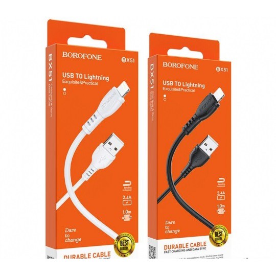 CÁP SẠC IPHONE (ĐẦU LIGHTNING) BOROFONE BX51