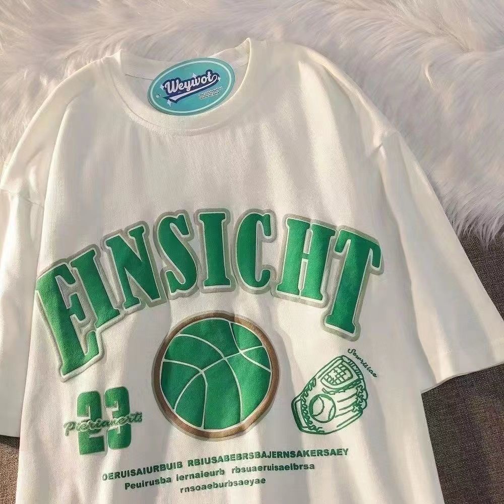 Áo Thun Ngắn Tay Dáng Rộng In Họa Tiết Thời Trang Mùa Hè Dành Cho Nam Và Nữ