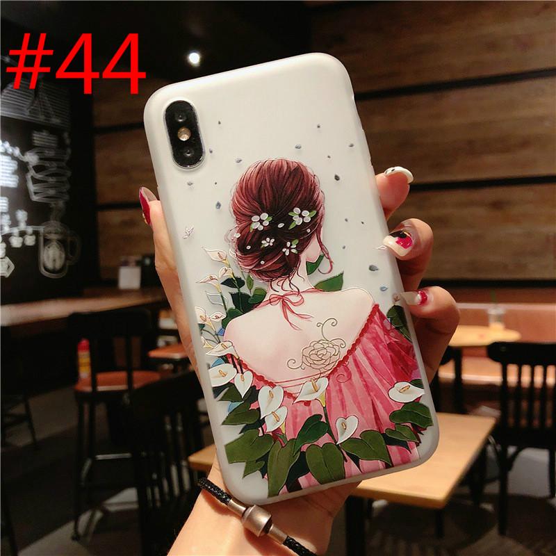 Compatible for iPhone 15 14 Pro Max 13 12 mini 6S 6 7 8 Plus 11 Pro X XR XS Max se 2020 Ốp điện thoại in hình cô gái đáng yêu cho