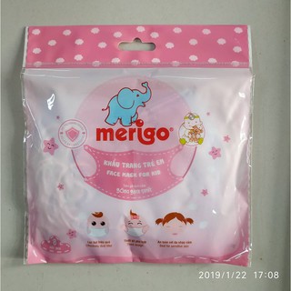 Khẩu Trang Trẻ Em Merigo Bông Bạch Tuyết