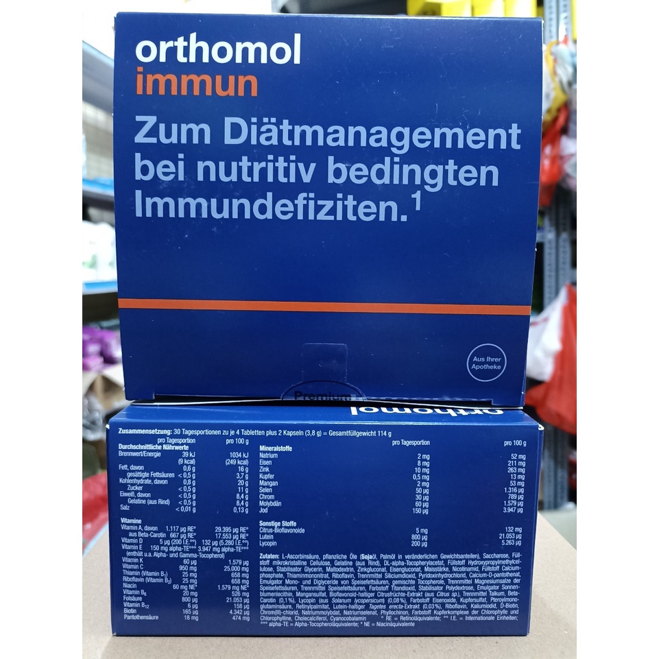 Immun Orthomol của Đức hộp 30 gói