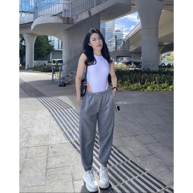 LESOVUR | Bodysuit cutout eo & quần Cargo