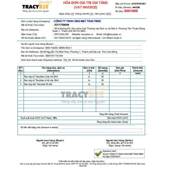 Viên Uống Keo Ong Xanh Sát Khuẩn Cổ Họng TracyBee Hộp 30 viên