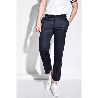 Quần kaki nam trơn form straight crop - routine 10s20pca005
