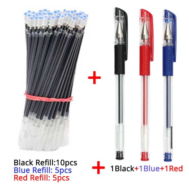 Set 23 Ruột Bút Bi Mực Xanh Đỏ/Đen 0.5mm Cho Học Sinh/Văn Phòng