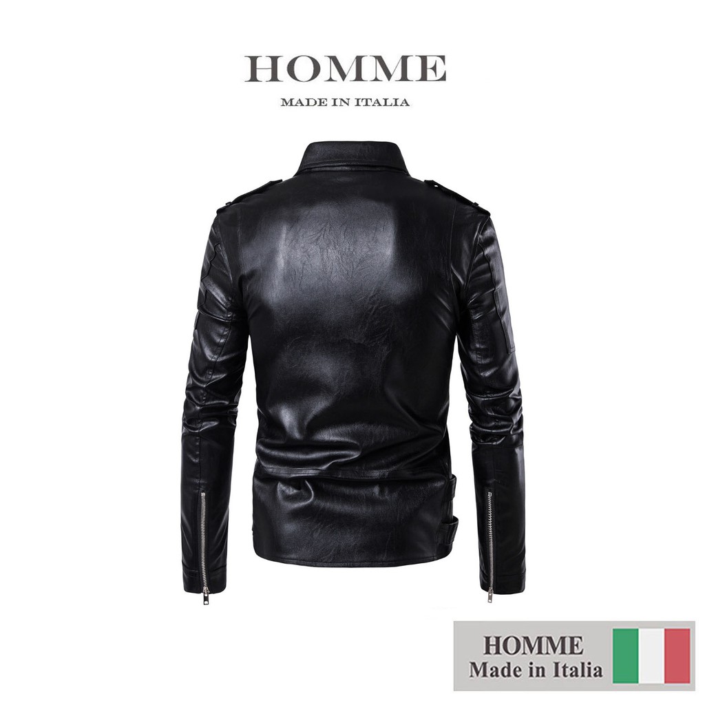 Áo khoác da Homme La Colle - Men's Synthetic Leather Jacket