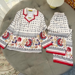 PYJAMA DÀI LỤA HOẠ TIẾT CAO CẤP MÃ 2022-144