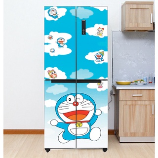 Decal dán tủ lạnh chất liệu cao cấp - Doraemon