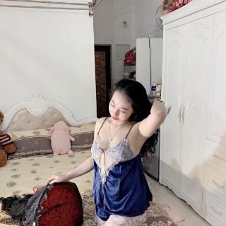 Bộ đùi ngủ 2 dây phi lụa