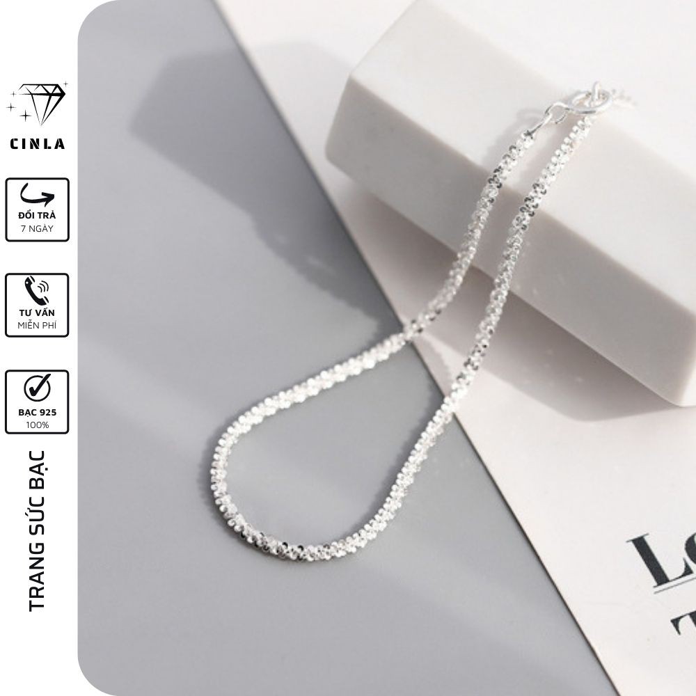 Vòng mạ bạc 925 cho nữ chính hãng cao cấp đẹp trang sức bạc CINLA