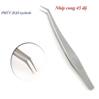 Nhíp cong 45 độ, nhíp cong bao da nối mi volume