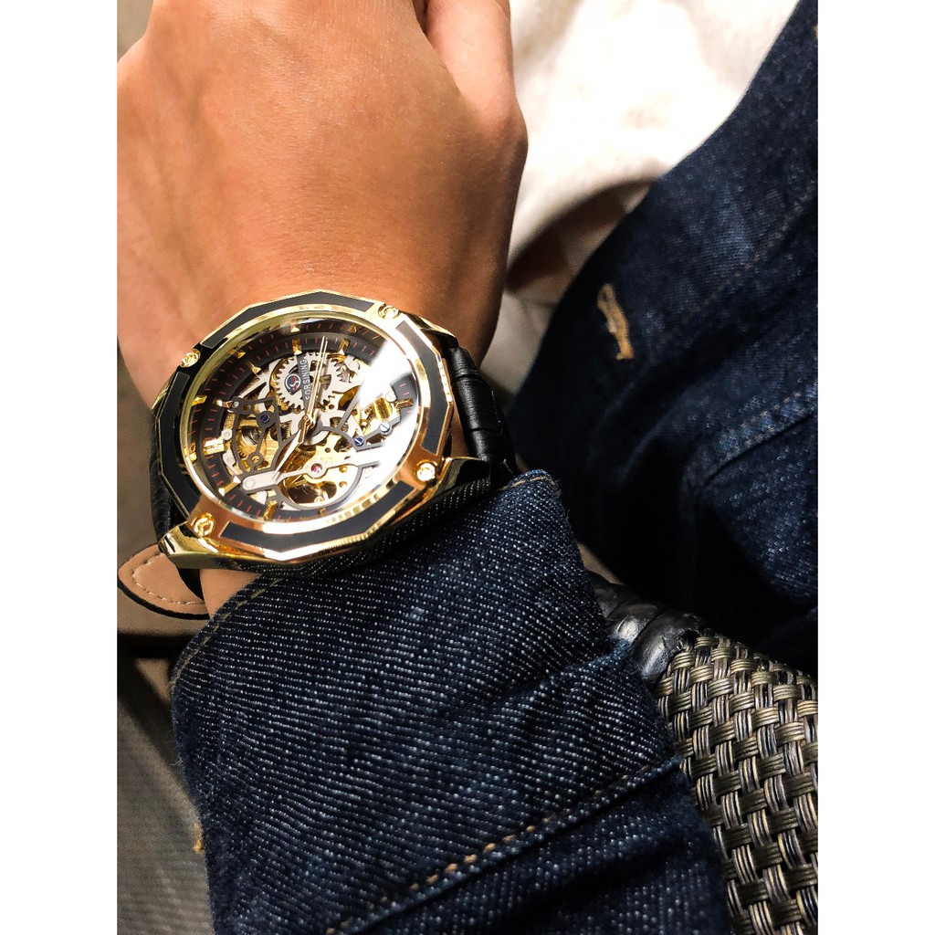 Đồng hồ cơ tự động phong cách sang trọng cho nam