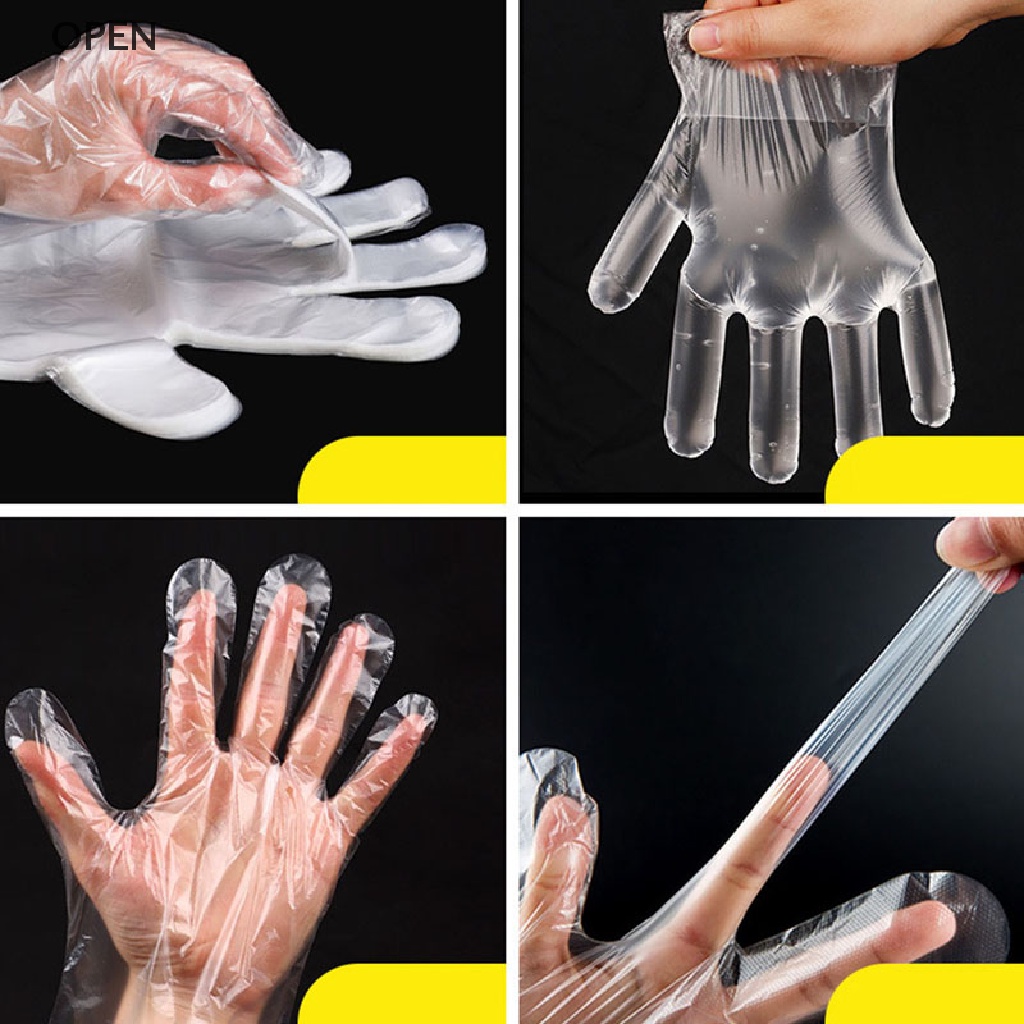 Set 100 Găng Tay Nhựa Trong Suốt Dùng Một Lần Đa Ứng Dụng