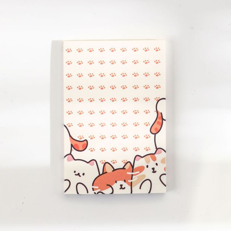Set 50 Giấy Ghi Chú Hình Mèo Xinh Xắn Tiện Dụng