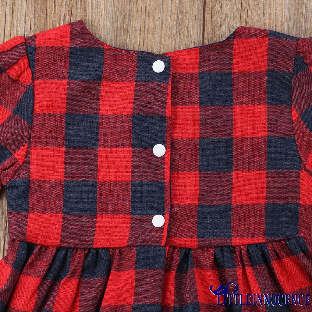 ❤XZQ-New Baby Kids Pageant Princess Party Dress Casual Plaids Girls Tutu Sundress Dresses