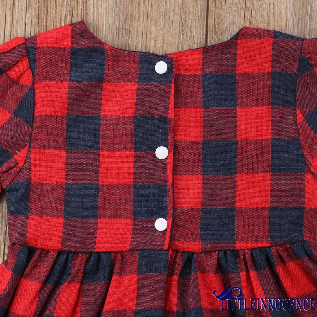 ❤XZQ-New Baby Kids Pageant Princess Party Dress Casual Plaids Girls Tutu Sundress Dresses