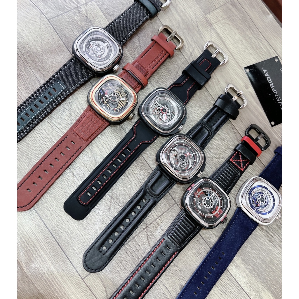Đồng Hồ Nam Seven Friday Fullbox Tặng Kèm Dây Cao Su Mã 01, Máy Automatic , Size 47X47mm