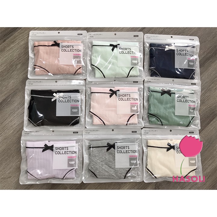 Quần Lót Nữ Cotton Tăm Đính Nơ Xuất Nhật Sexxy S08 (loại 1 túi Zip)