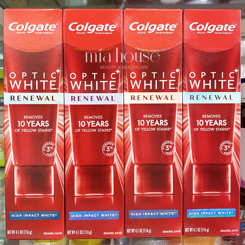 Kem đánh răng trắng răng Colgate Optic White Renewal Mỹ