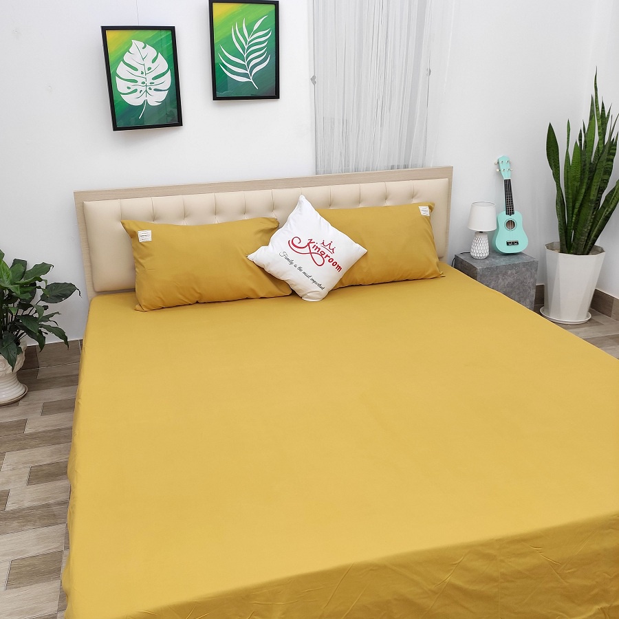 Bộ ga gối 3 món vải cotton đủ màu 920 Shop Kingroom chuyên ga nệm đủ kích thước | BigBuy360 - bigbuy360.vn