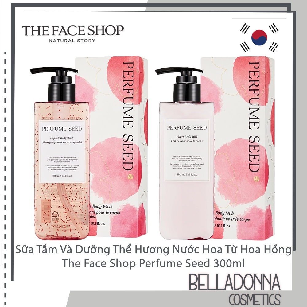Sữa Tắm Và Dưỡng Thể Hương Nước Hoa Từ Hoa Hồng The Face Shop Perfume Seed 300ml