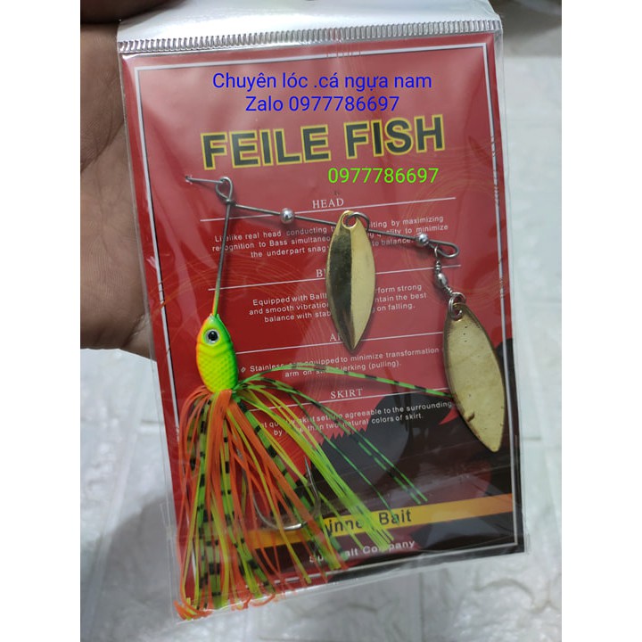 mồi giả spiner bait câu lure