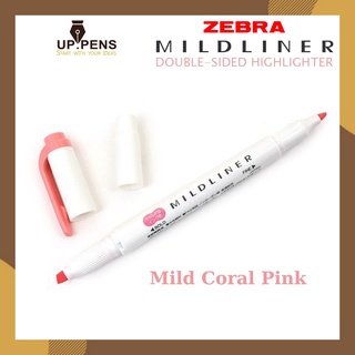 Bút highlight hai đầu Zebra Mildliner Double-Sided Highlighter – Màu hồng pastel (Coral Pink)