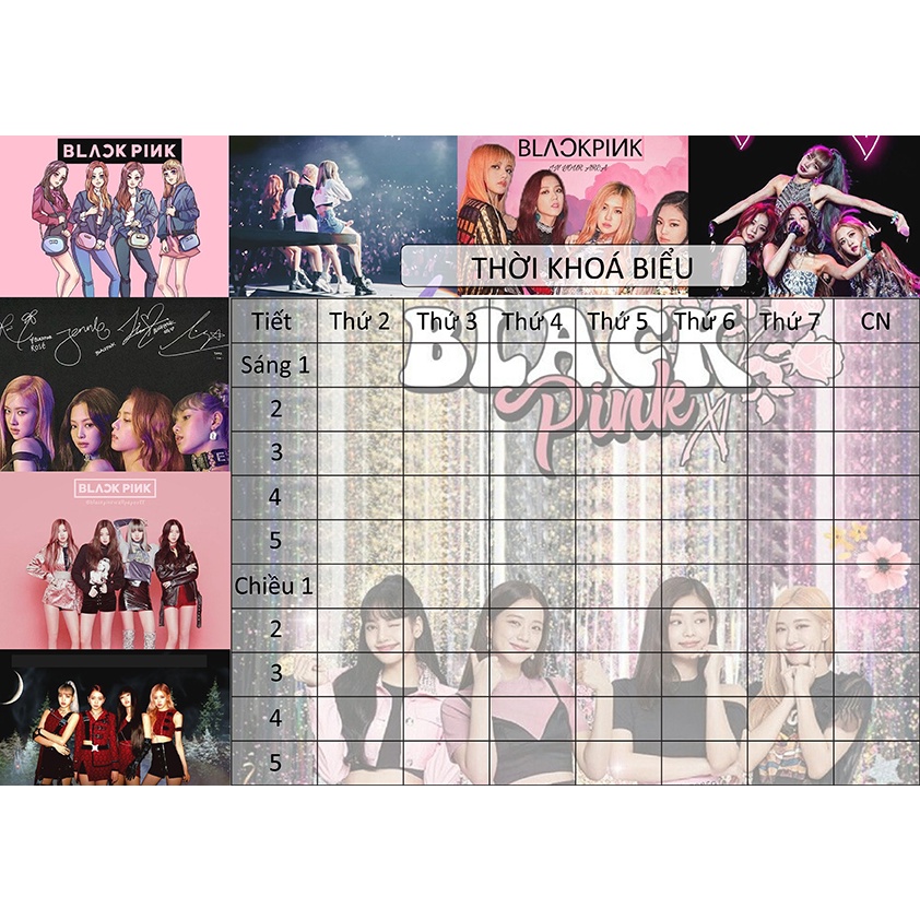 Thời Khoá Biểu Blackpink TKB2 A5 army thần tượng kpop idol