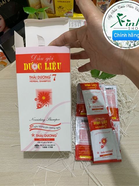 ✅ Dầu gội dược liệu thái dương 7 hộp 40 gói