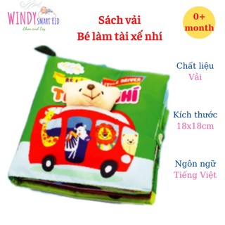 Sách vải bé làm tài xế nhí - thương hiệu lalala baby - windysmartkid