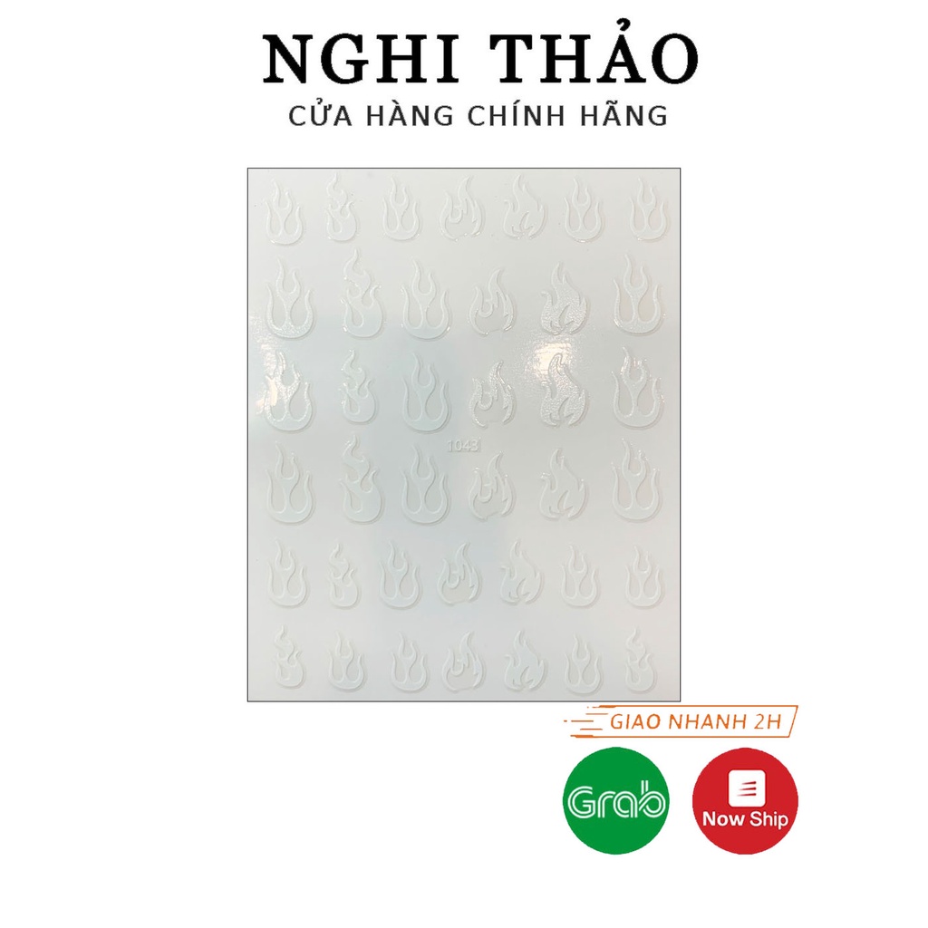 Sticker nail lửa trang trí móng