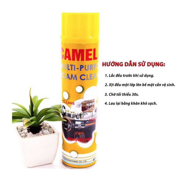 Chai Xịt Bọt Đa Năng Vệ Sinh Ghế Da Nội Thất Ô Tô Foam Cleaner Màu Vàng E01 - Dung Dịch Vệ Sinh Nội Thất E01- keyPass