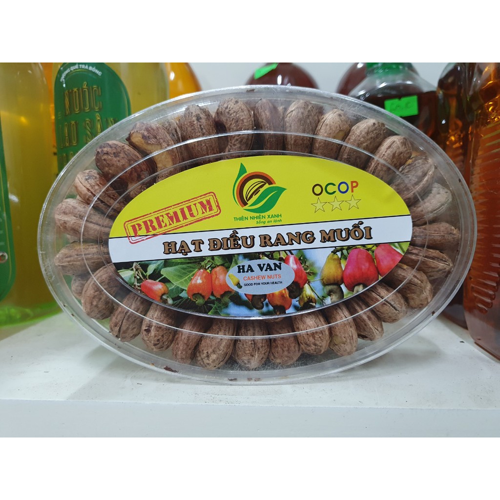 Hạt điều rang muối Hà Vân khối lượng tổng 500 gram loại thượng hạng