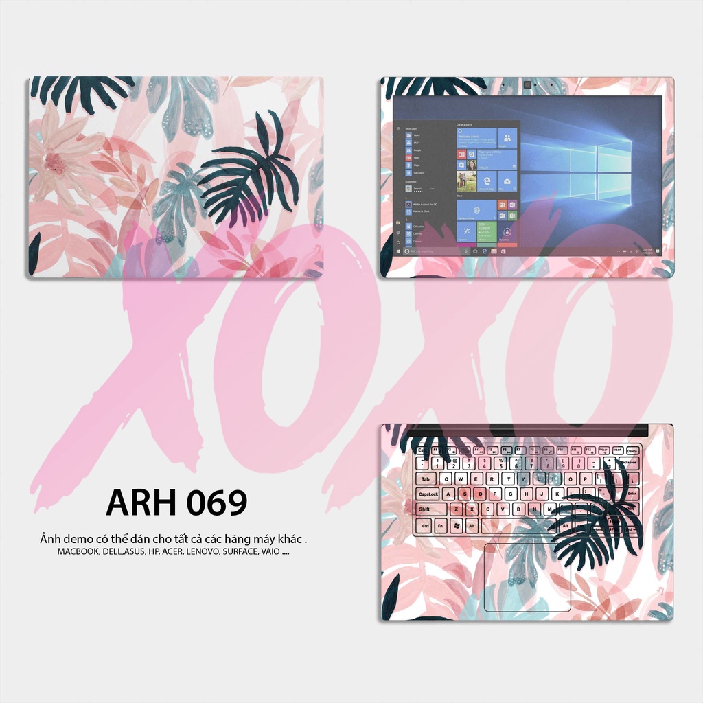 Miếng Dán Skin Laptop BST 8 Mẫu Tone Hồng - Decal Dán có cho Dell, Hp, Asus, Lenovo, Acer, MSI, Surface,Vaio, Macbook