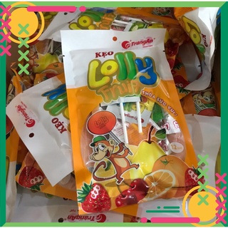 Gói kẹo mút loly 12 que tràng an chính hãng