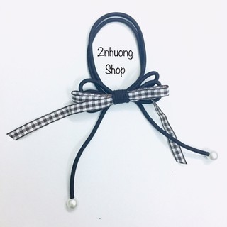 Xả sỉ cột tóc nơ dây CARO nhiều màu