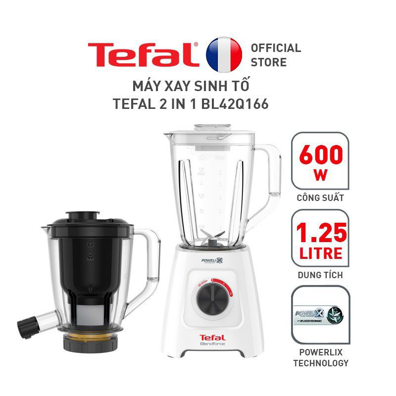Máy xay sinh tố và ép trái cây Tefal 2 in 1 BL42Q166