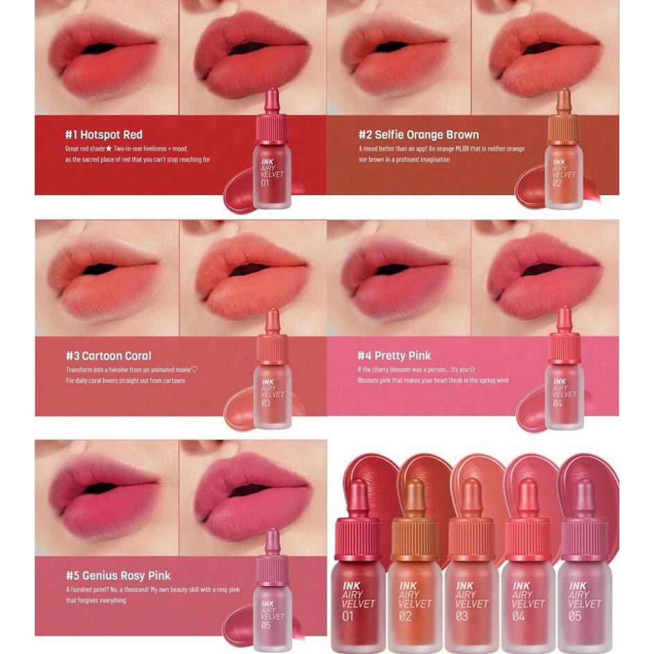 Son Peripera Ink Airy Velvet Lip Tint Mới 2021